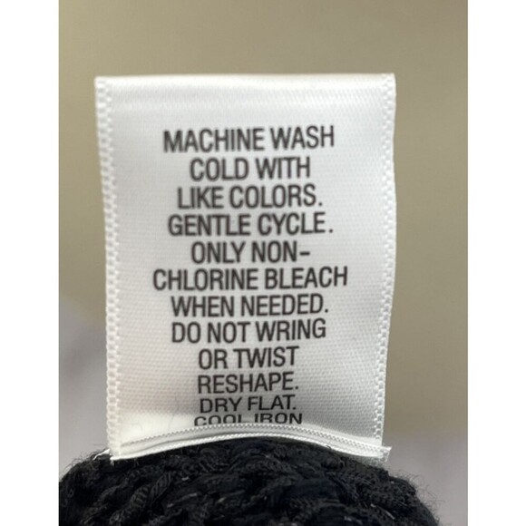 ELLE Womens Pullover Sweater Tunic Length Short Sleeved Black Shimmer Size L NWT - Picture 11 of 11